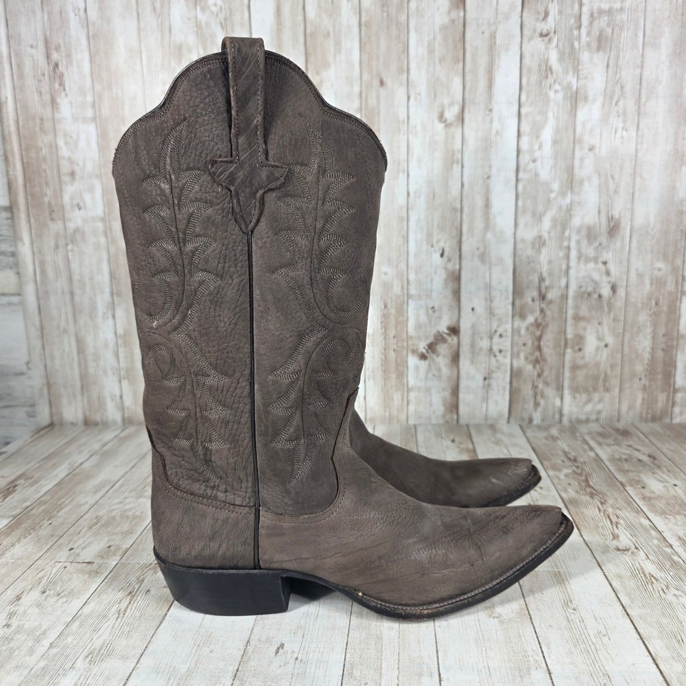 Rios of Mercedes Women's Western Cowboy Boots Brown Leather Snip Toe Size 7.5
